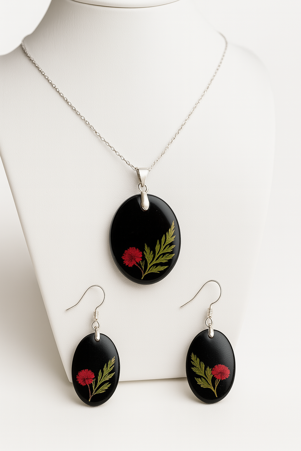 Parure Résine Florale