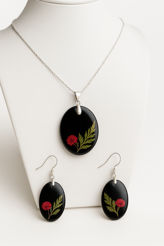 Parure Résine Florale